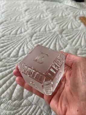 Waterford Crystal ABCDE baby block